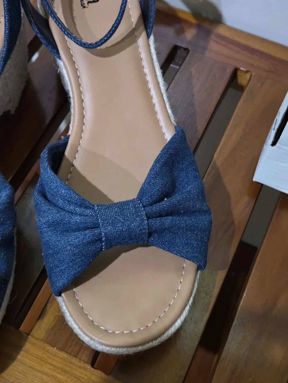 a.n.a Blue Dukes Denim Bow Knotted Espadrille 3